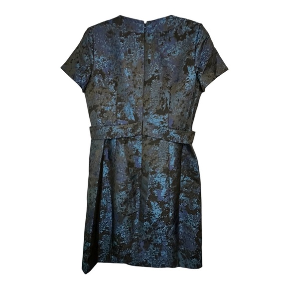 SHANI Jacquard Bow Detail Dress in Blue  Sz: 12 - Picture 4 of 9